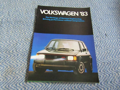 Volkswagen Rabbit GTI 1983 Quantum Jetta Scirocco camioneta furgoneta folleto de ventas Foto 1 de 3