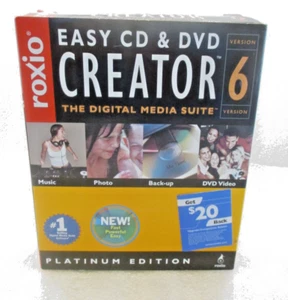 Roxio Easy CD & DVD Creator 6 Platinum Edition With Key - Picture 1 of 6