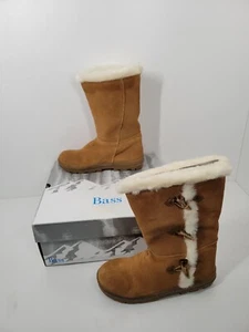 Bass Shiver Brown Suede Faux Fur Winter Boots Size 8M New In Box Read - Picture 1 of 8