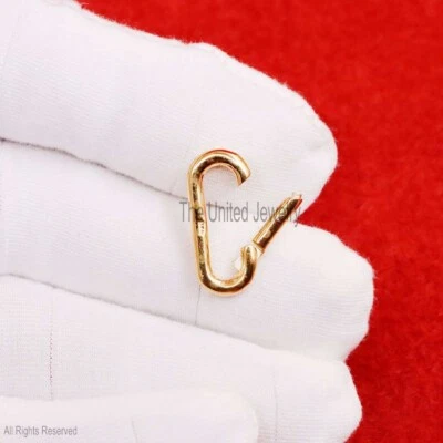 Sterling Silver Yellow Gold Plating Oval Charms Holder Necklace, Link Lock - Image 1 of 4