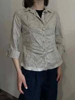 Camisa Blazer DDP Elisa Cavaletti Mezcla Algodón Talla S Foto 1 de 4