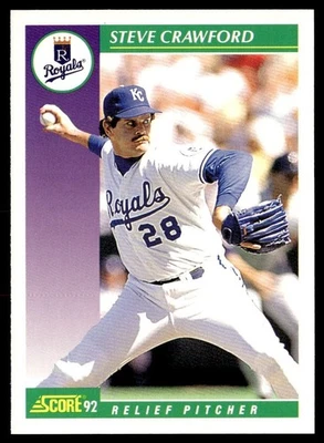 1992 Score Steve Crawford Kansas City Royals #349 - Image 1 of 2