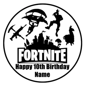 Gaming Edible Cake & Cupcake Toppers – Wafer – Fortnite Birthday Decorations - Picture 1 of 8