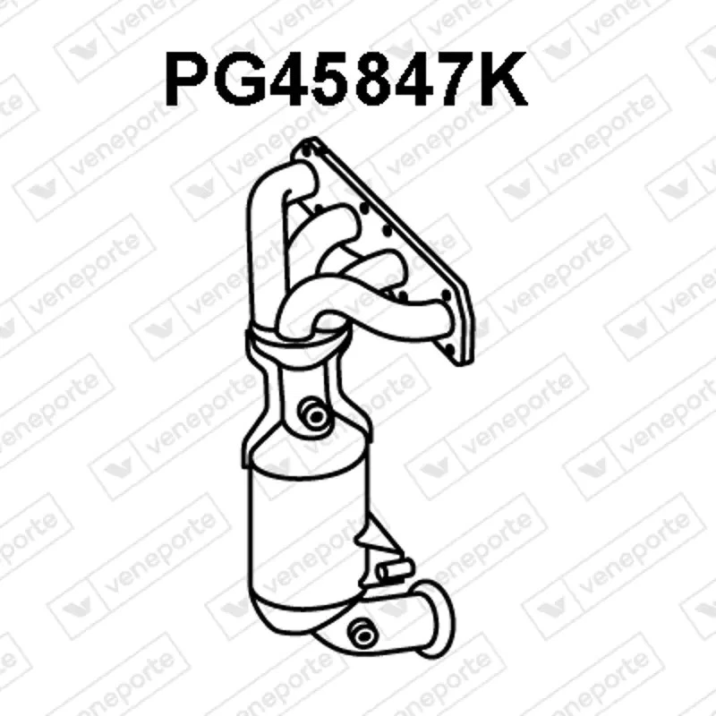 Catalizzatore marmitta catalitica VENEPORTE PG45847K PEUGEOT 207 1.4 16V - Immagine 1 di 1
