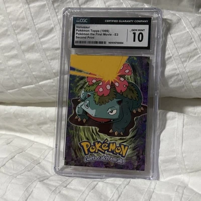 Venusaur E3 of 12 Black Logo 1999 Topps Pokémon The First Movie CGC 10 Gem Mint - Image 1 of 2