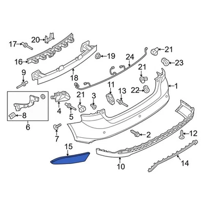 For Ford Focus 2012-2018 Ford BM5Z13A565B Rear Left Reflector Panel Foto 1 de 3
