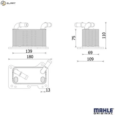 OIL COOLER ENGINE OIL CLC 323 000P FOR VOLVO B420T D420T2/420T8 2.0L 4cyl V90 II - Image 1 of 4