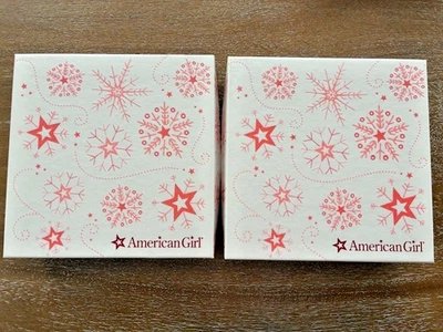 Lot of 2 American Girl Doll Holiday Gift Boxes for Clothing Outfits Accessories