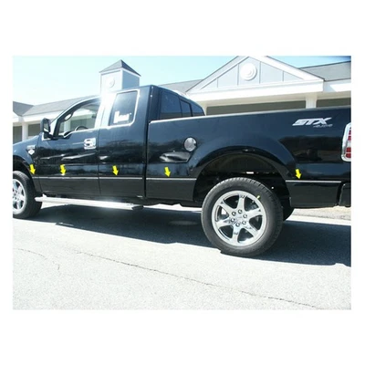 Carrocería de acero inoxidable QAA 10 piezas moldura lateral acento moldura para Ford F-150 2004-2014 Foto 1 de 4