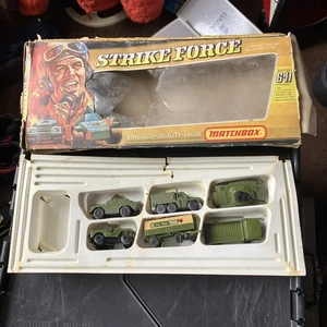 Vintage 70s MATCHBOX STRIKE FORCE G-11 Boxed Gift Set 6 Army Armoured Vehicles - Picture 1 of 11
