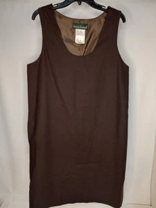 Harve Benard by Benard Holtzman Kleid Größe 10 Midi 100 % Wolle braun ärmellos - Bild 1 von 4