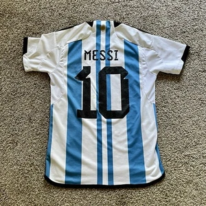 Adidas Lionel Messi Argentinien Trikot mittel blau weiß schwarz Fußball Liga #10 - Bild 1 von 9