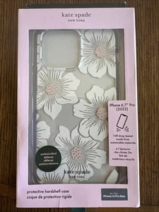 Kate Spade iPhone 14 Pro Max Protective Case Transparent Floral Hollyhock - Zdjęcie 1 z 3