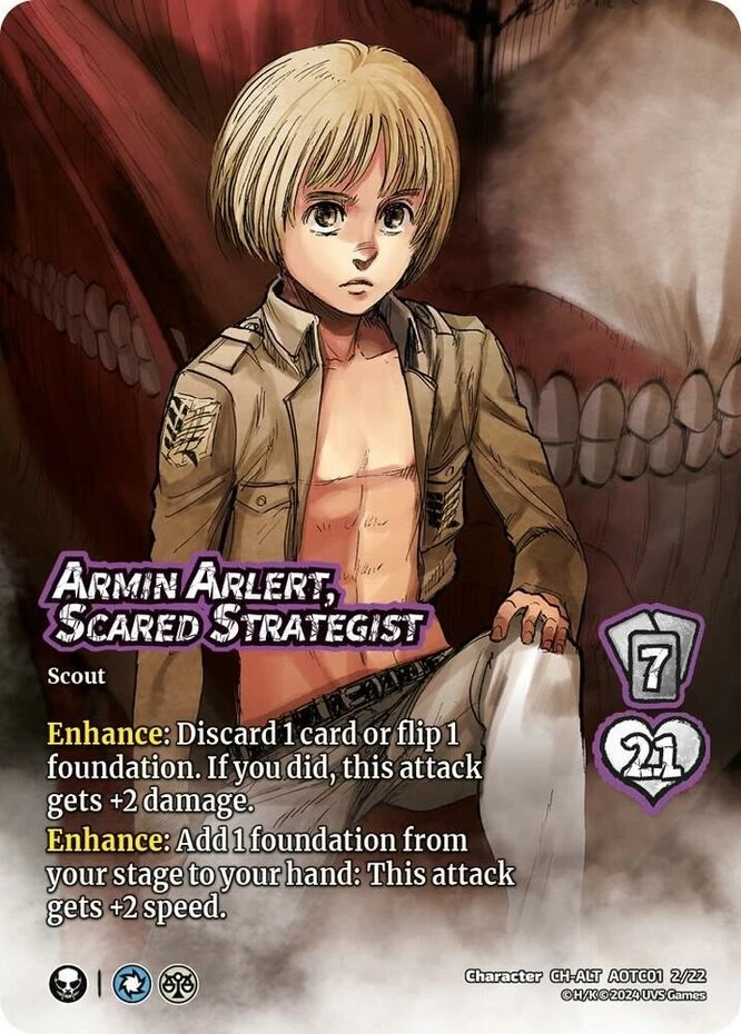 1X-Armin Arlert, Scared Strategist - Alternate Art-CH04:  Battle for Humanity Ch - Image 1 of 1