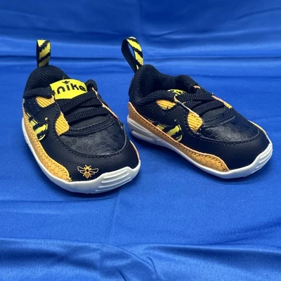Nike Max 90 Bee желтый Baby мягкий низ кроватки туфли размер 2C - Изображение 1 из 4