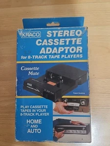 Kraco Stereo Cassette Adaptor: Model KCA-7A, 8-Track Players, Cassette Mate, New - Picture 1 of 4