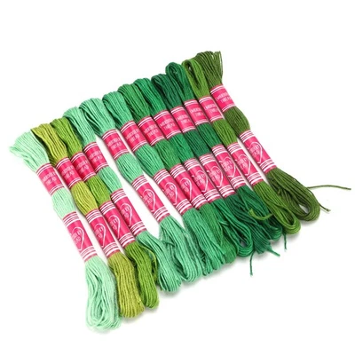 12Pcs Embroidery Thread Gradient Bright Color Polyester Line For Embroidery XG5 - Image 1 of 4
