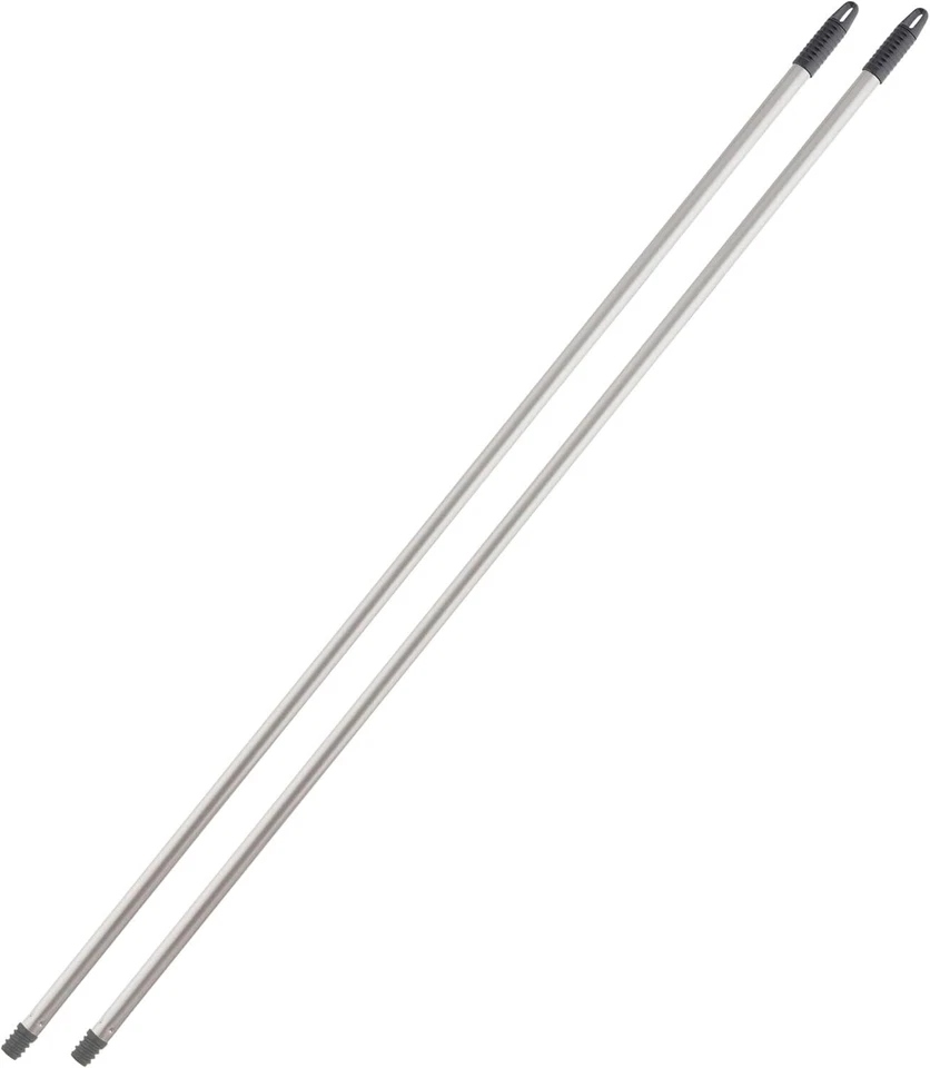 Mango de metal de alta resistencia Superio, para fregona, cepillo, etc. 54” de largo, gris, paquete de 2 Foto 1 de 1