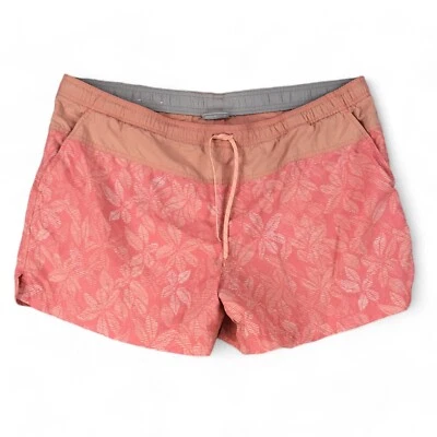 Columbia Shorts Sandy River  Pink Floral Pockets Drawstring Camp Trail 4" Women - Image 1 of 4