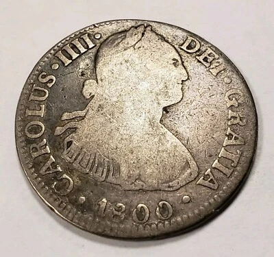 1800 Mo FM Mexico 2 Reales - KM-91 - SKU-F8811 - Image 1 of 4