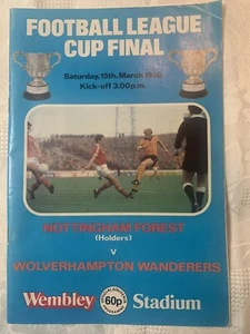 Vintage Football Programme 1980 Wolverhampton Wolves V Nottingham at Wembley - Picture 1 of 1