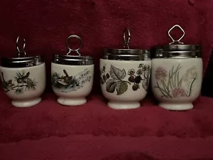 Menge 4 Egg Coddlers (3) Royal Worcester & (1) Shafford Kräuter & Gewürze Sehr guter Zustand - Bild 1 von 6