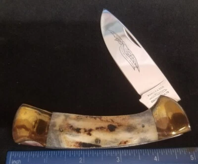 Cuchillo Parker & Son K407 Lockback, años 80, asas de ciervo de segundo corte " Foto 1 de 4