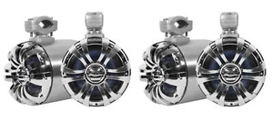 4 Rockville WB65 6.5" 600w Metal Marine Wakeboard Tower Speakers+Swivel Brackets - Picture 1 of 8