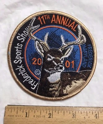 11th Annual Frederick Sports Show 2001 Maryland Deer Trophy Buck Limited Patch - Image 1 of 3