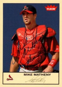 TARJETA AUTOGRAFIADA DE MIKE MATHENY ST. LOUIS CARDINALS - Imagen 1 de 1