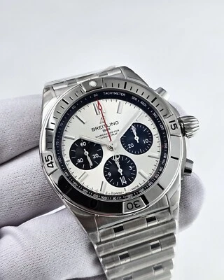 Reloj para hombre Breitling Chronomat B01 42 mm esfera plateada SS AB0134101G1A1 Foto 1 de 4