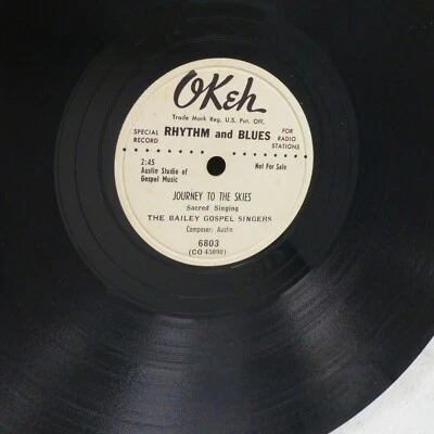 Bailey Gospel Singers 78 Journey To The Skies on STRONG VG OKeh DJ promo g 1812 Foto 1 de 2