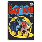 Batman nr 9 retro film metalowy plakat blaszany znak - talerz komiksowy 20x30cm