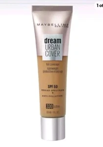 Maybelline Dream Urban Cover Foundation sade 330Toffee Make up SPF 50 New - Picture 1 of 1
