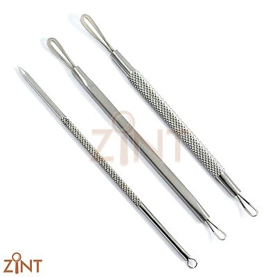 MEDENTRA UK Gesichtsreinigungs-Tools-Kit entfernt Mitesser Pickel Flecken Komdonen-Extraktoren Neu CE