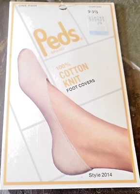 Size 9-91/2 Vintage Peds Brand 100% Cotton Knit Foot Covers 2014 — 第 1/3 张图片