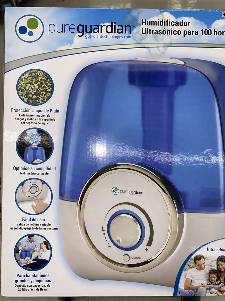 NEW Guardian Technologies H1210 100-Hour Ultrasonic Cool Mist Humidifier   - Image 1 of 2