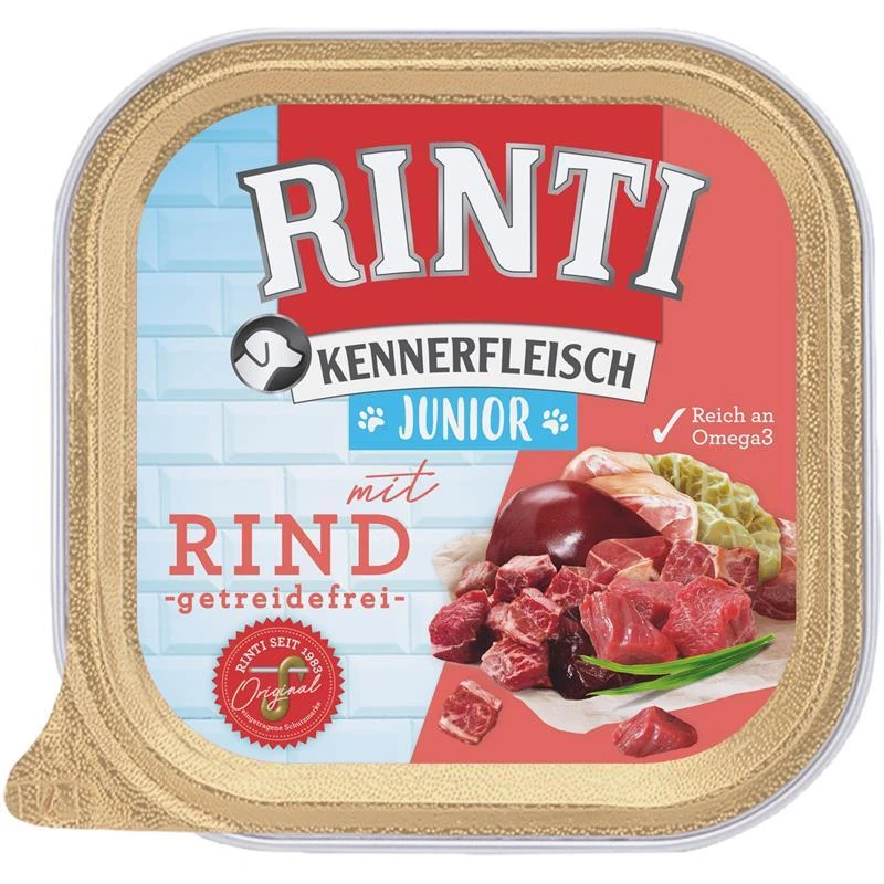 Rinti Schale Kennerfleisch Plus Junior mit Rind | 9x 300g - Bild 1 von 1