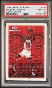 MICHAEL JORDAN 1999 UD MVP **SILVER SCRIPT** - SP - PSA 10 - GEM MT -π₯ BULLS - Picture 1 of 2