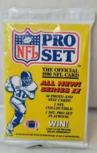 Paquete único sin abrir NFL PRO SET 1990 todo nuevo serie II tarjetas coleccionables de fútbol americano - Imagen 1 de 4