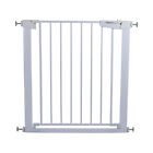 Baby Pet Gate auto close Child Safety  Stair pressure fit Barrier 76-82cm 4 ext