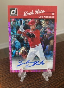 Zach Neto 2023 Donruss 1990 Retro Pink Fireworks Auto /199 RC ROOKIE RARE SP - Picture 1 of 4