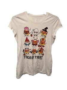 Girl’s Size 18 Justice Trick or Treat Halloween Shirt Share A Smile - Picture 1 of 18