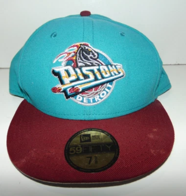 Detroit Pistons NEW Era 5950 NBA 7 5/8 Hat Cap Horse Hardwood Classics HWC *RARE - Image 1 of 4