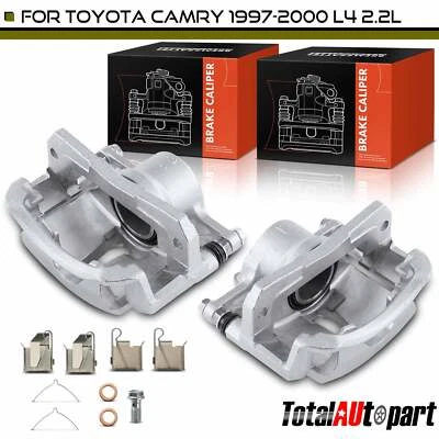 2 шт суппорта дискового тормоза с кронштейном для Toyota Camry 1997-2000 L4 2,2 л передние L & R - Изображение 1 из 4