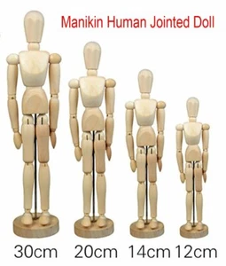 4.5"~12" ARTIST WOODEN MANIKIN MANNEQUIN SKETCHING LAY FIGURE DRAWING MODEL AID - Picture 1 of 12