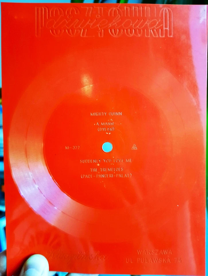 Sehr seltene Flexi Schallplatte aus Warszawa Mighty quinn / Suddenly you Love me - Bild 1 von 1