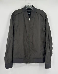 Theory Mens Green Nylon Full Zip Brant Williston Windbreaker Jacket Sz M - Picture 1 of 8