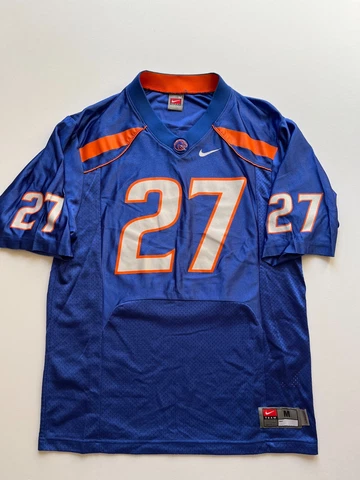 Nike Boise State Broncos Jersey Mens Medium Blue Short Sleeve #27 Football NCAA Cover