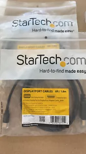 LOT2) StarTech.com DISPLAYPORT CABLES 6ft/1.8m - Picture 1 of 1
